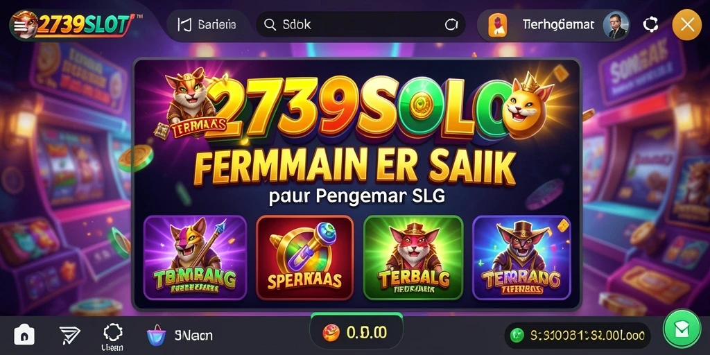 Tangkapan layar utama 2739SLOT menampilkan gameplay seru dan visual menakjubkan.