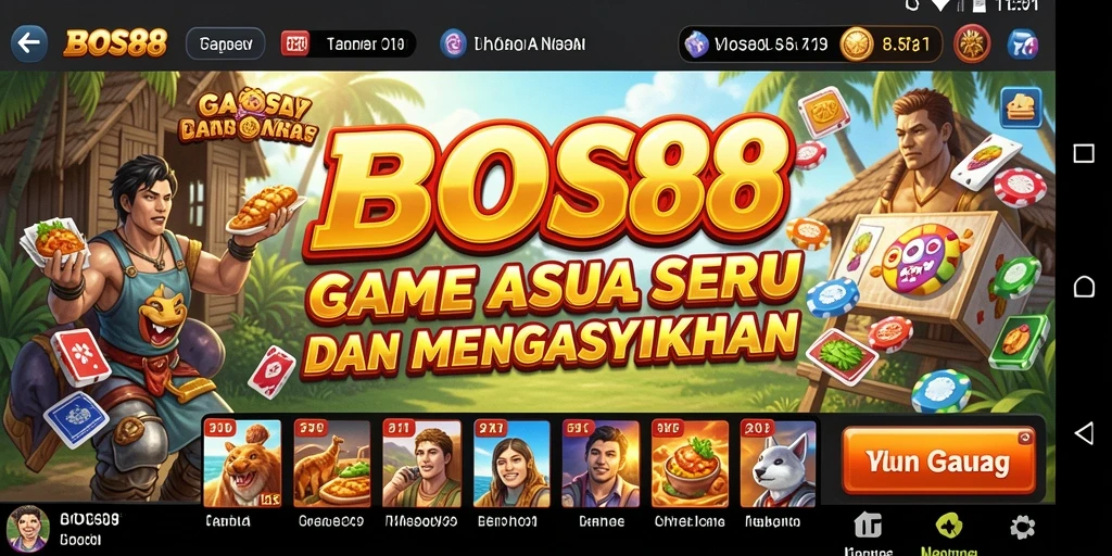 Tampilan gameplay BOS88 yang seru dan penuh warna.