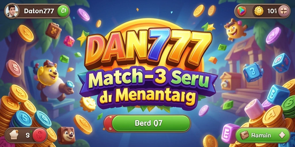 Gameplay seru DAN777 dalam pertempuran Match-3.