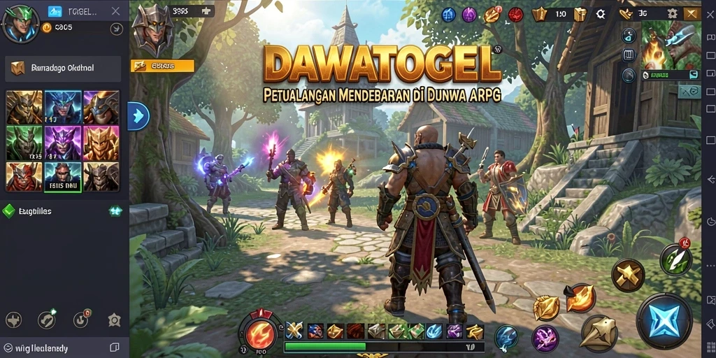 Tangkapan layar gameplay DAWATOGEL menampilkan petualangan epik dalam dunia ARPG.