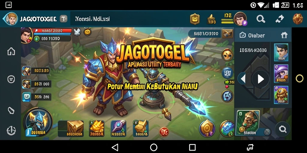 Tampilan utama aplikasi JAGOTOGEL yang interaktif dan informatif.