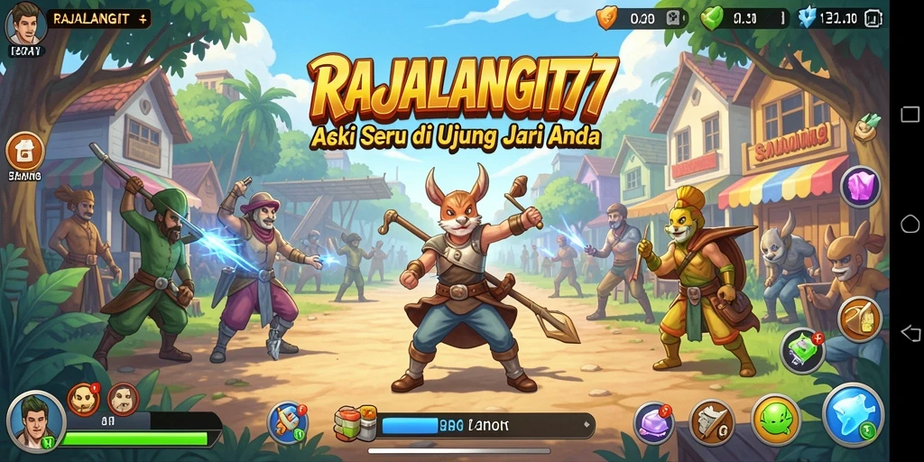 Tampilan aksi seru saat bertarung di RAJALANGIT77.