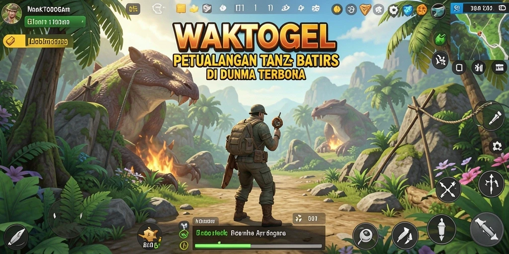 Tangkapan layar WAKTOGEL menunjukkan ekosistem dunia terbuka yang indah.