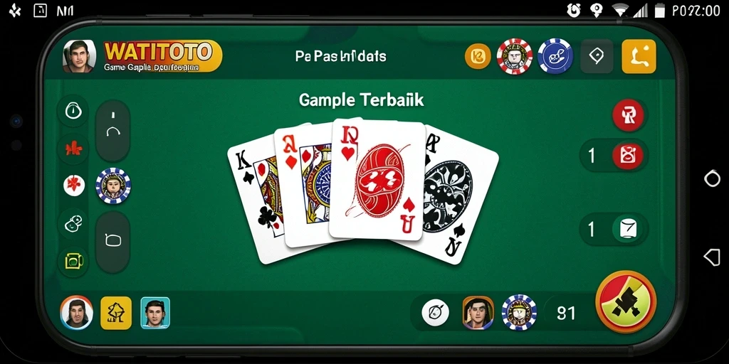 Gameplay seru WATITOTO dalam permainan Gaple yang menarik.